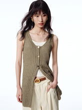 Women's V-Neck Fitted Knit Tank Top